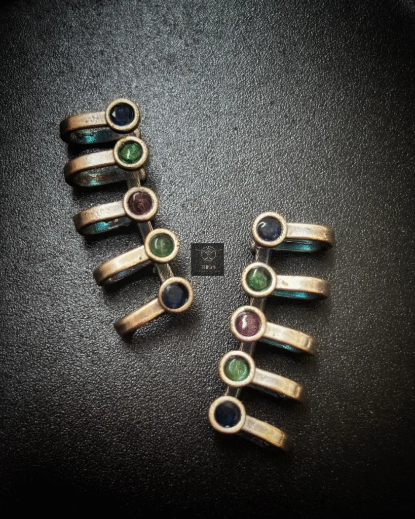 Thea's Multi-Colored Stone Earcuffs