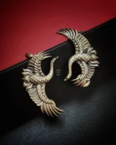 Thea's Silver Look-Alike Flying Bird Earcuffs