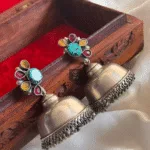 Thea's Multi-Colored Stones Jumbo Jhumka - view 2