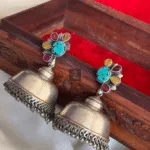 Thea's Multi-Colored Stones Jumbo Jhumka - view 1