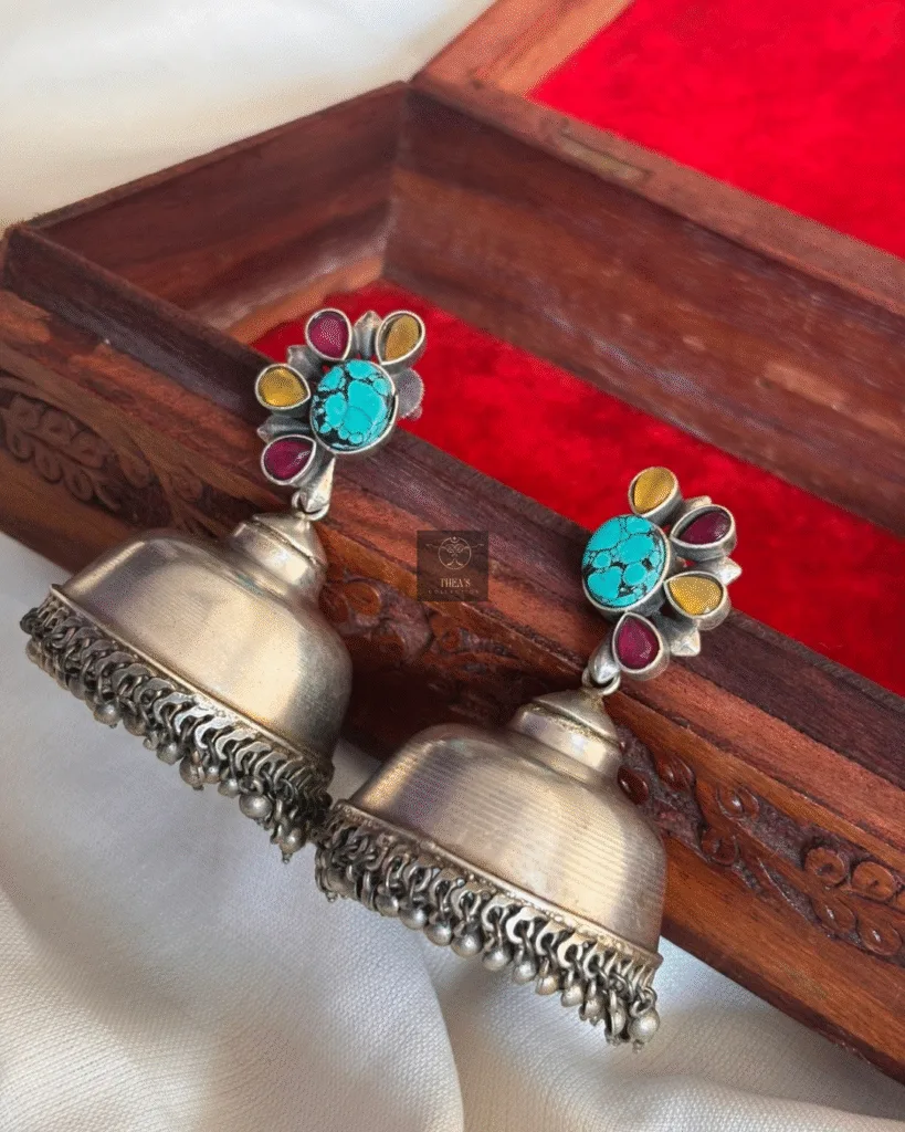 Thea's Multi-Colored Stones Jumbo Jhumka
