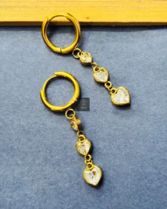 Thea's Golden Heart Cascade Hoops