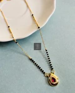 Thea's Crimson Drop Mangalsutra