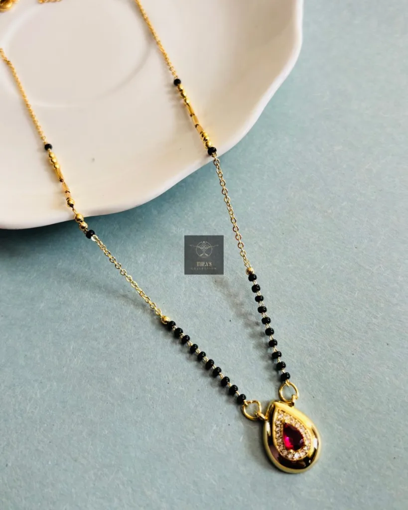Thea's Crimson Drop Mangalsutra