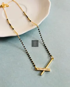 Thea's Golden Crossline Mangalsutra
