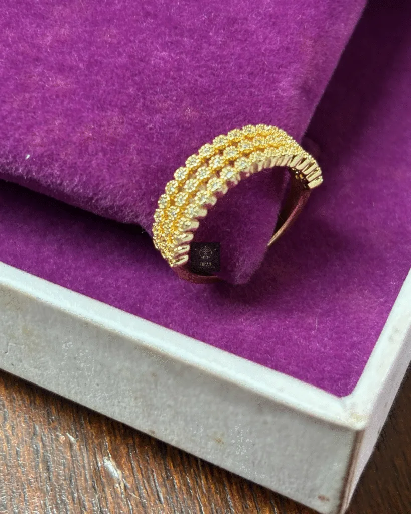 Thea's Golden Cascade Adjustable Ring