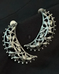 Thea's Matsya Heritage Crescent Earrings