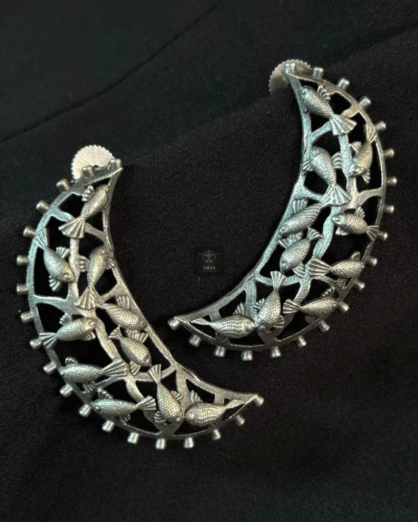 Thea's Matsya Heritage Crescent Earrings