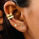 Thea's Honeycomb Luxe Earclip - view 2