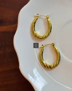 Thea's Celeste Oval Hoops