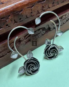 Thea's Midnight Rose Earcuffs