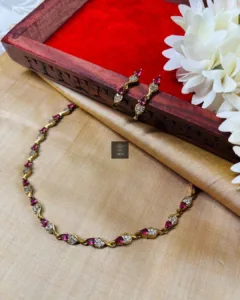 Thea's Royal Ruby Crystal Necklace Set