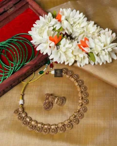 Thea's Antique Lakshmi Coin Necklace Set
